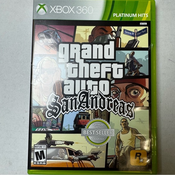 Grand Theft Auto: San Andreas - Platinum Hits (Xbox 360, 2015) Online manual - Picture 1 of 5
